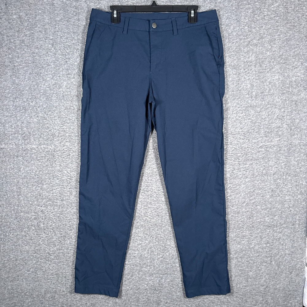 Lululemon ABC Trousers Mens 32x31 Classic Fit Blue Smooth Twill Stretch Pants